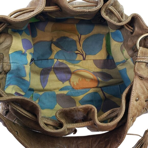 Hayden-Harnett Leather Hobo Handbag Paule Marrot Editions - Picture 11 of 12